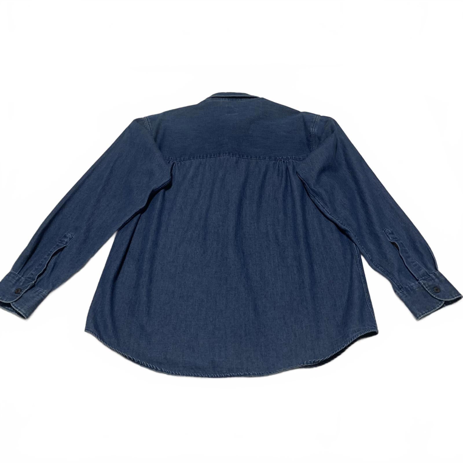 VTG 90s Bill Robinson Men's Size M Classic Denim shirt Shirt  Made in Hong Kong,