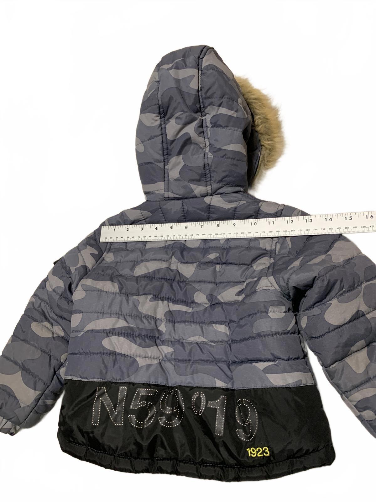 London Fog Kids Size 3T Black Fleece-Lined Winter Coat Faux Removqble Fur Hood