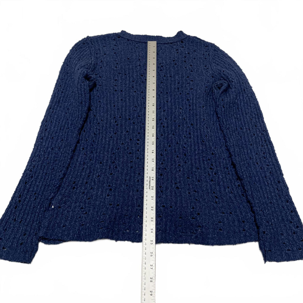 Free People Women's Size L Blue Pullover Long Sleeve Knit Sweater