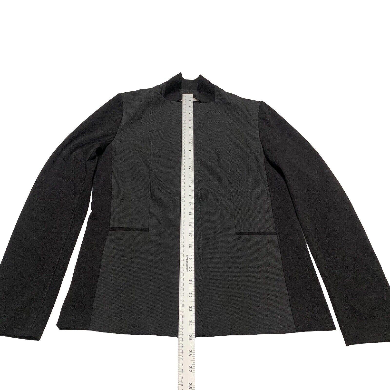 Tahari Knit Blazer Dual Texture Women Size 4 Jacket Black Gray