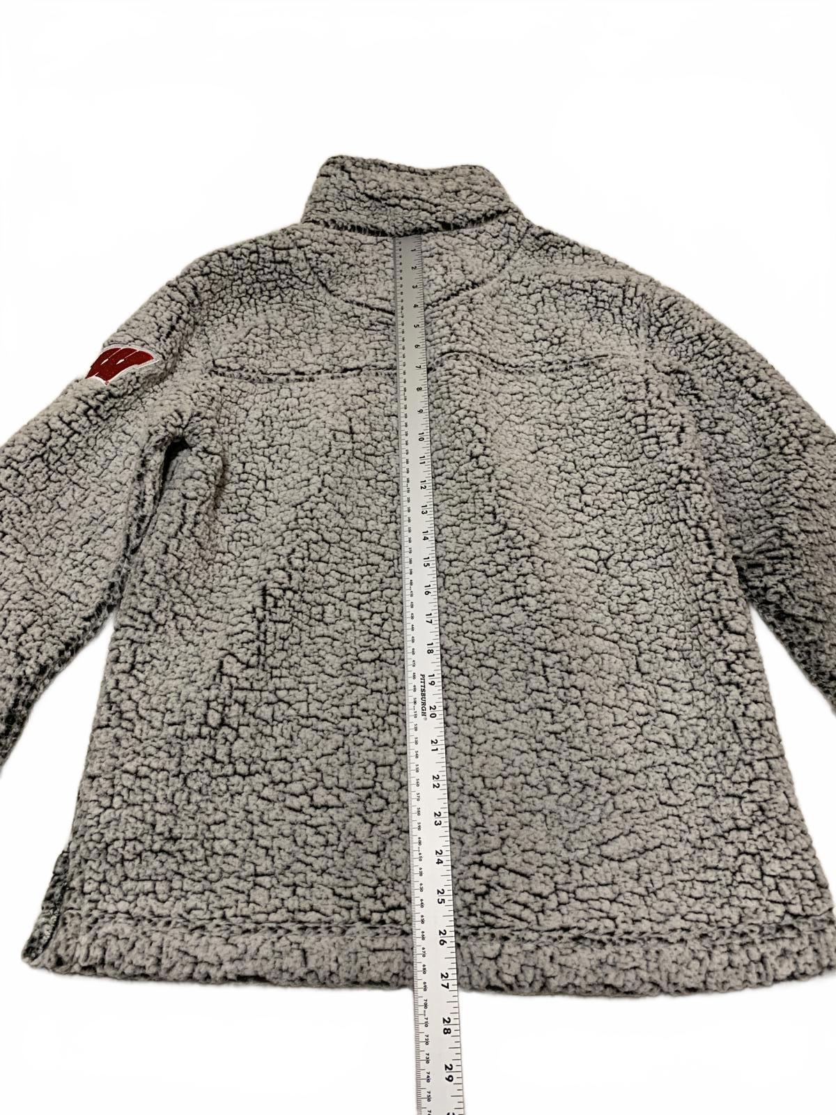 Boxercraft Men's Size M Gray Sherpa Fleece Quarter-Zip Pullover Jacket