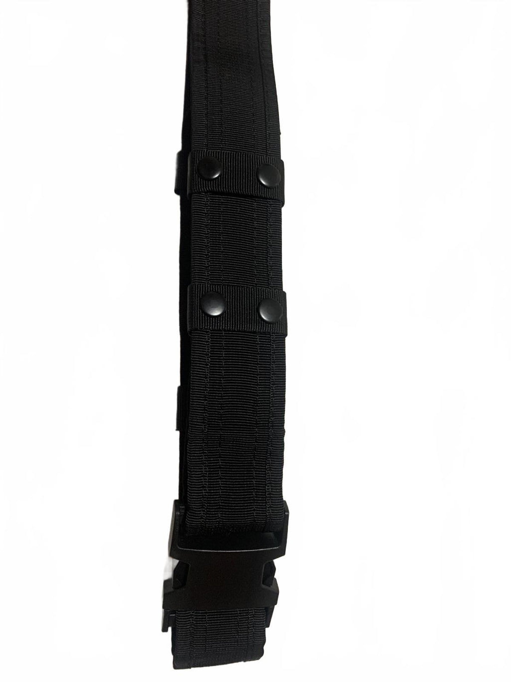 Rugged Nylon Adjustable Black Belt Strap Buckle Utility Multi-Snap Design