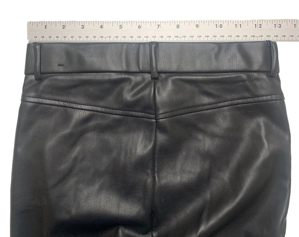 Zara Pants Women's Small Black Polyester/Faux Leather Ankle