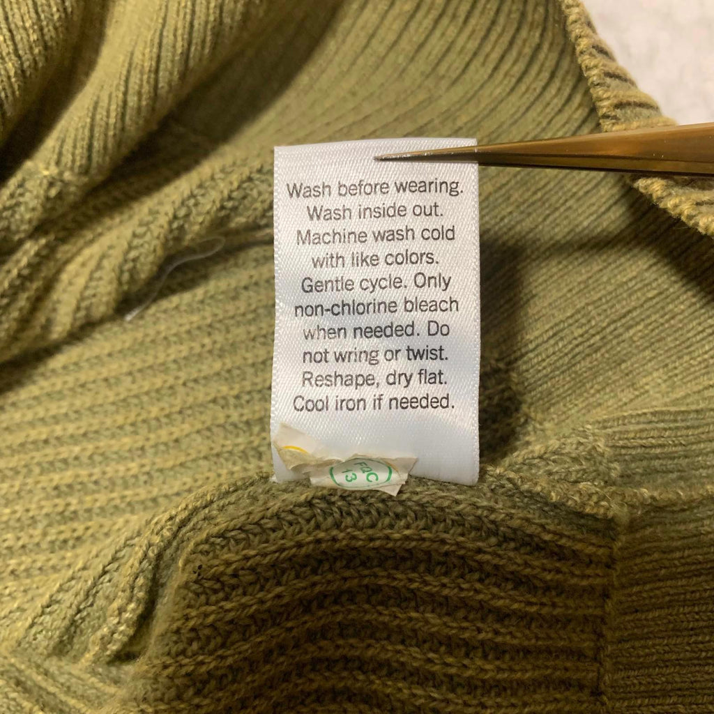 Sonoma Women's Size M Olive Green Knit Hoodie Button Detail