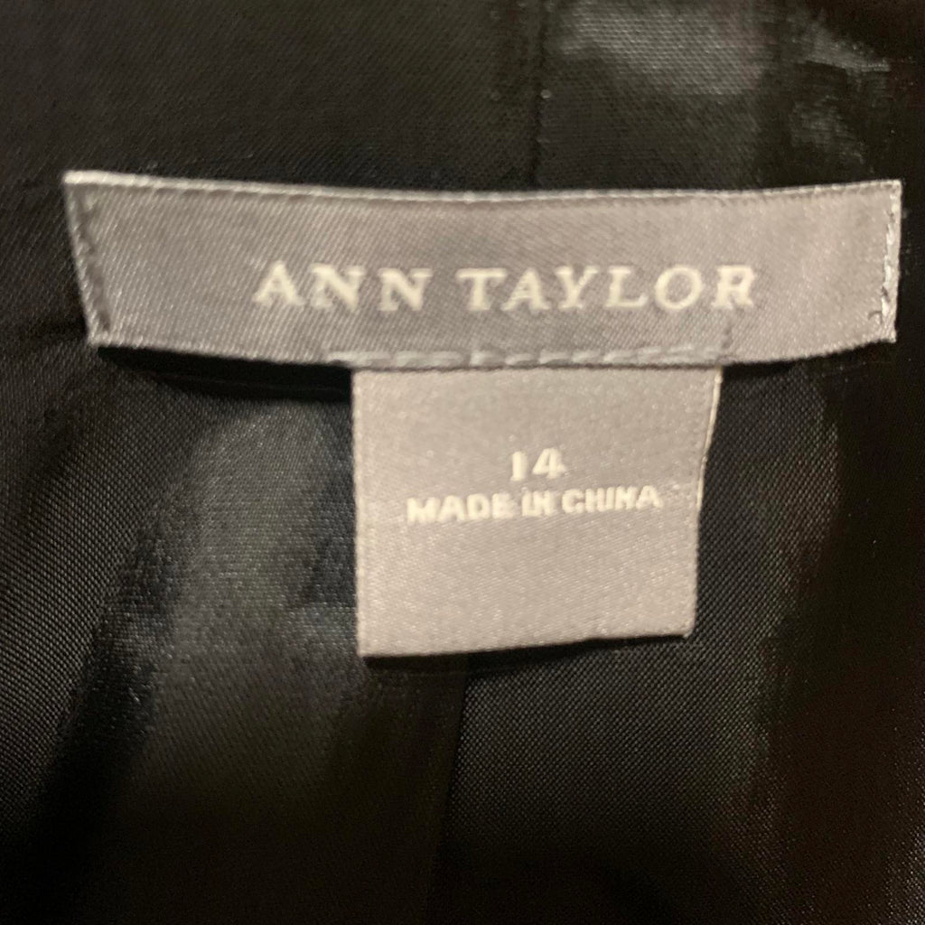 Vintage 90s Ann Taylor Blazer Women’s 14 Black Tailored Career Jacket