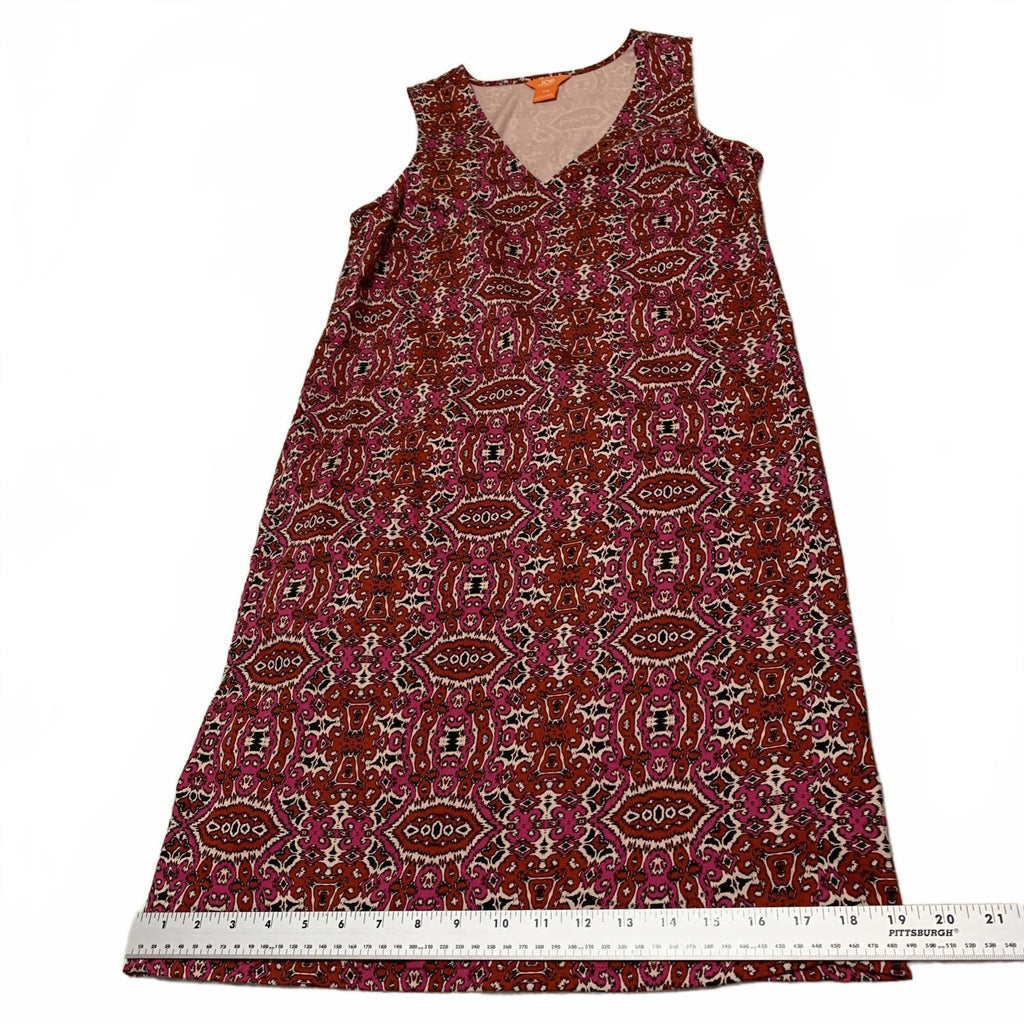 Joe Fresh Women's Size S Petite Fit V Neck Sleeveless Floral Print Sheath Dress