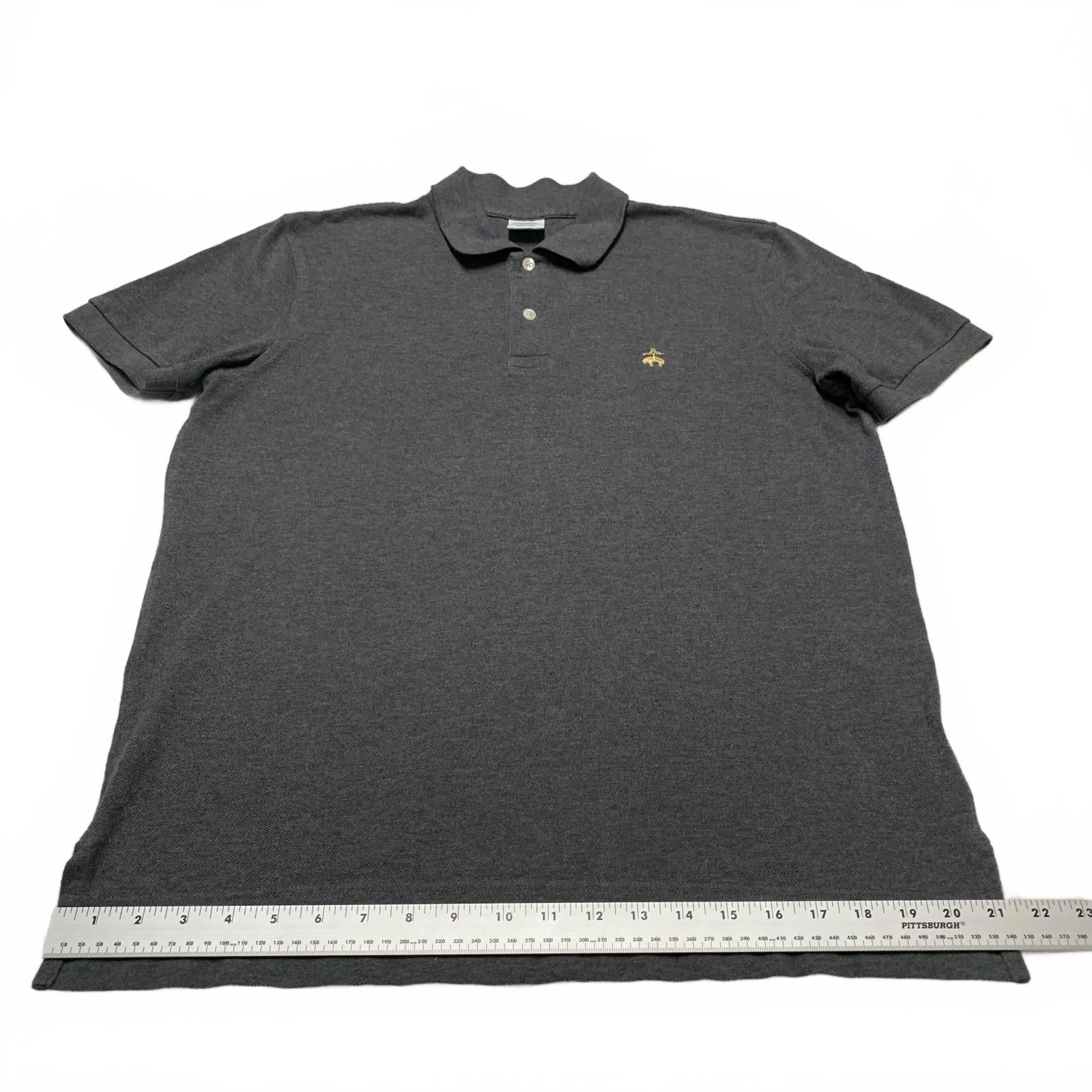 Brooks Brothers 1818 Men’s Size Large Gray Performance Polo Slim Fit Cotton