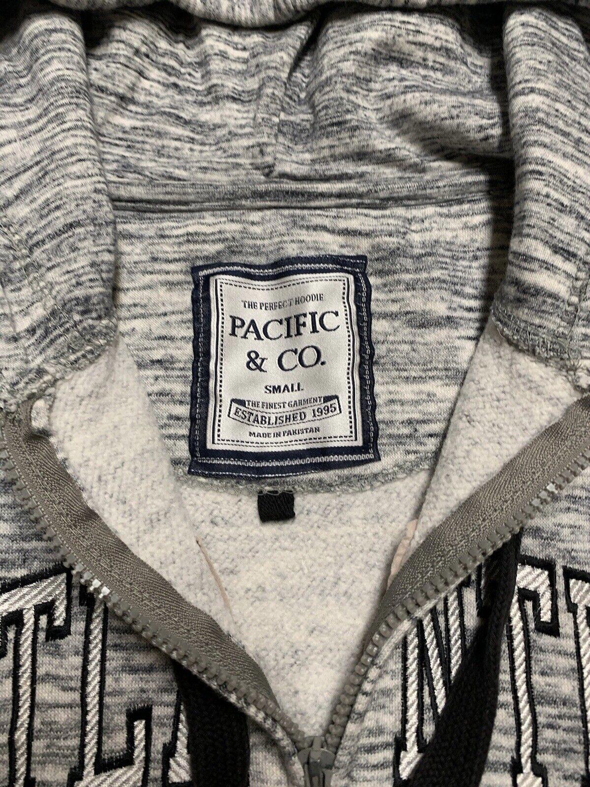 Pacific & Co The Perfect Hoodie Full Zip Black White Small Atlantic City NJ
