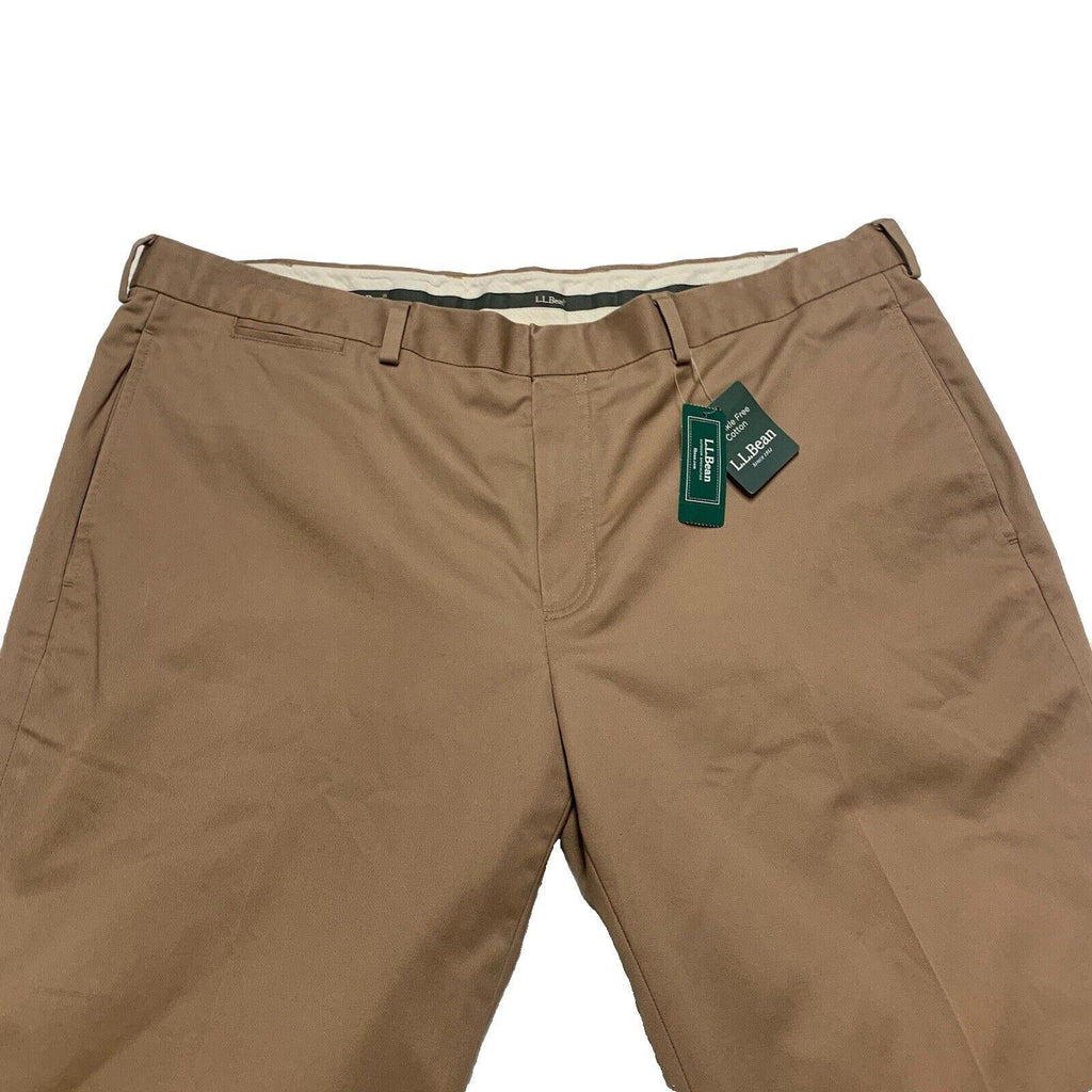 L.L. Bean Dress Slacks Chino Men's Sz 42 Wide Dark Khaki