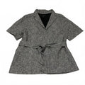 Ann Taylor Women's Size 12 Gray Short Sleeve Belted Blazer