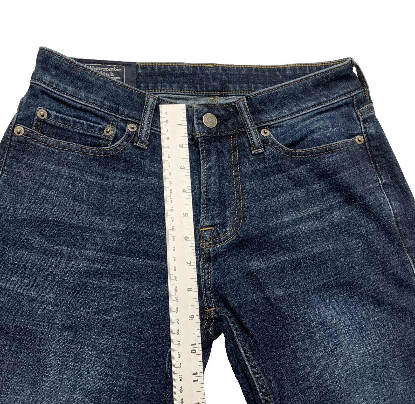 Abercrombie & Fitch Mens 26x30 Blue Jeans Rustin Athletic Slim Stretch