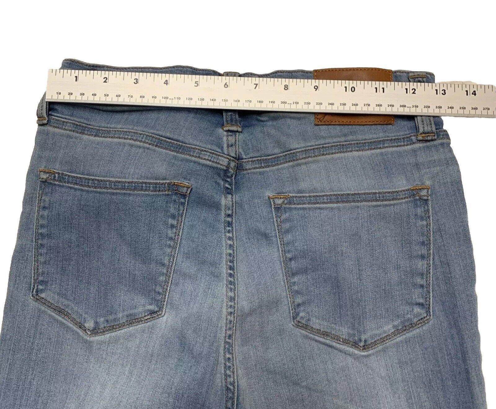 J. Crew Women's Jeans Size 27 Blue Light Wash Denim Skinny Crop Distress Raw Hem