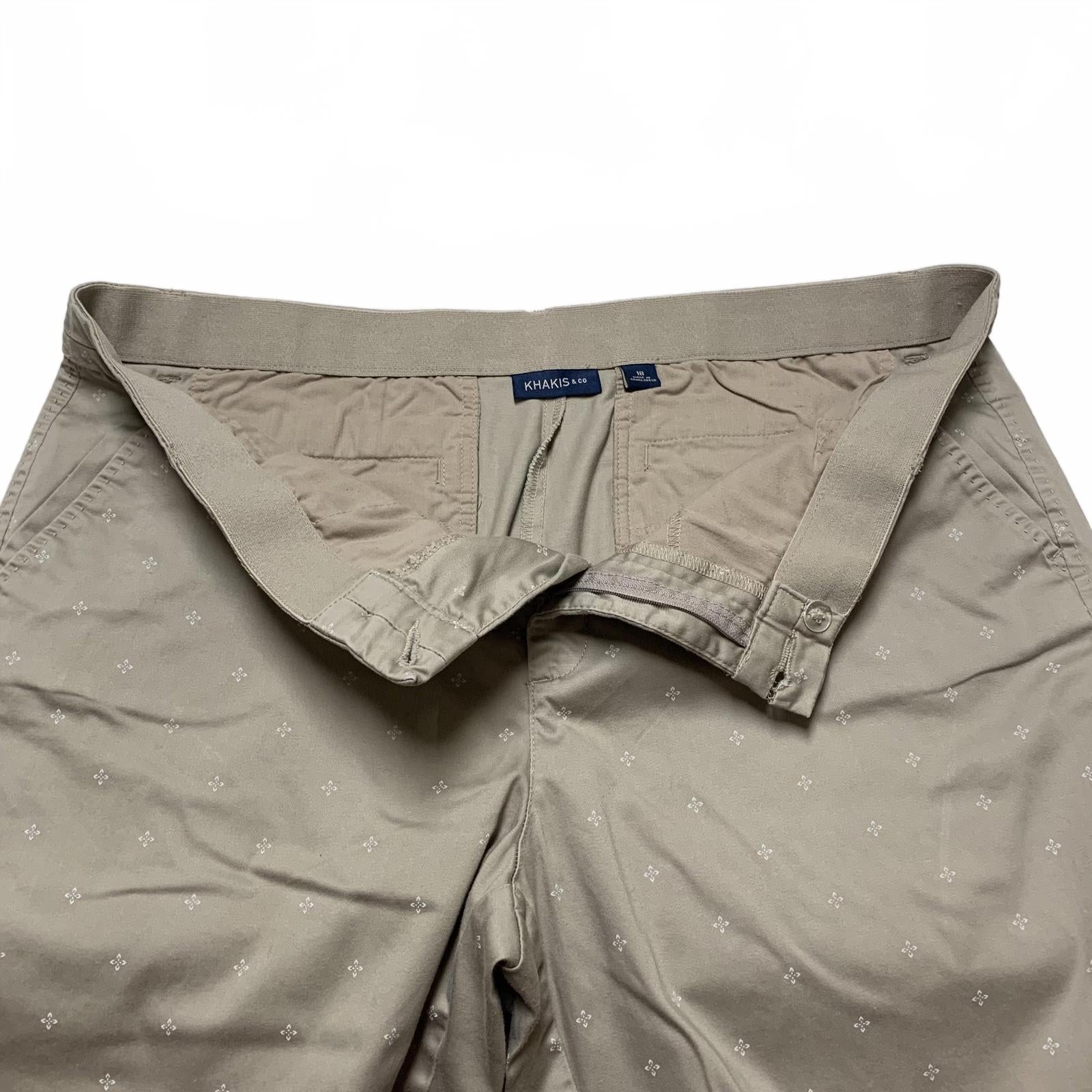 Khakis & Co. Women's Sz 18 Khaki Printed Cropped Pants W40x20L