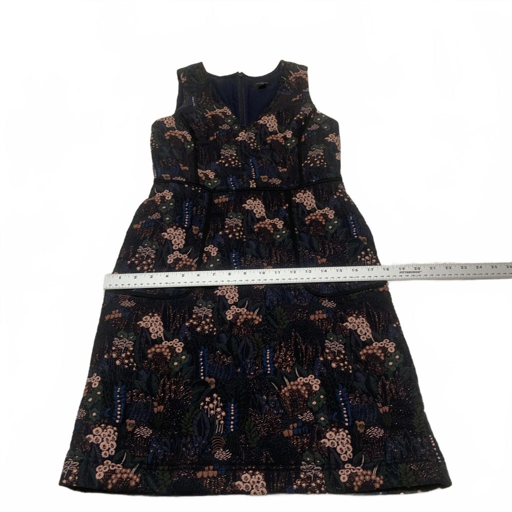 Ann Taylor Petite Women's Size 0P Black Floral Pattern Sleeveless Mini Dress