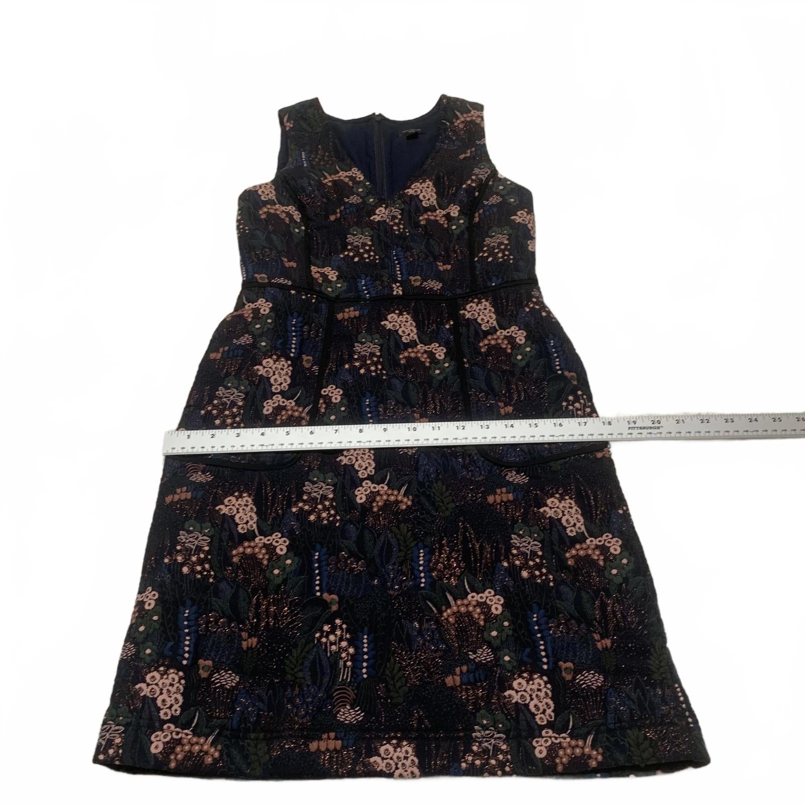 Ann Taylor Petite Women's Size 0P Black Floral Pattern Sleeveless Mini Dress