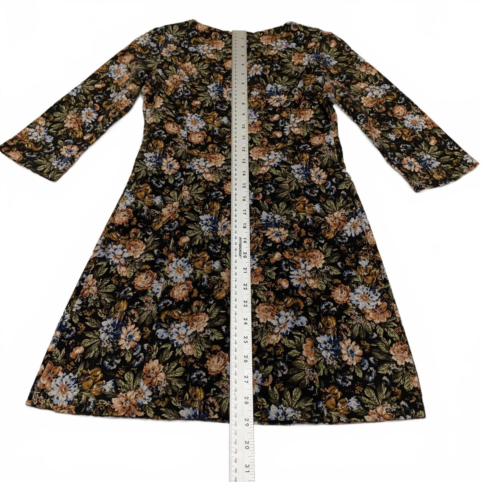 Zara Trafaluc Women's Size S Floral Dress Long Sleeve Y2K Retro