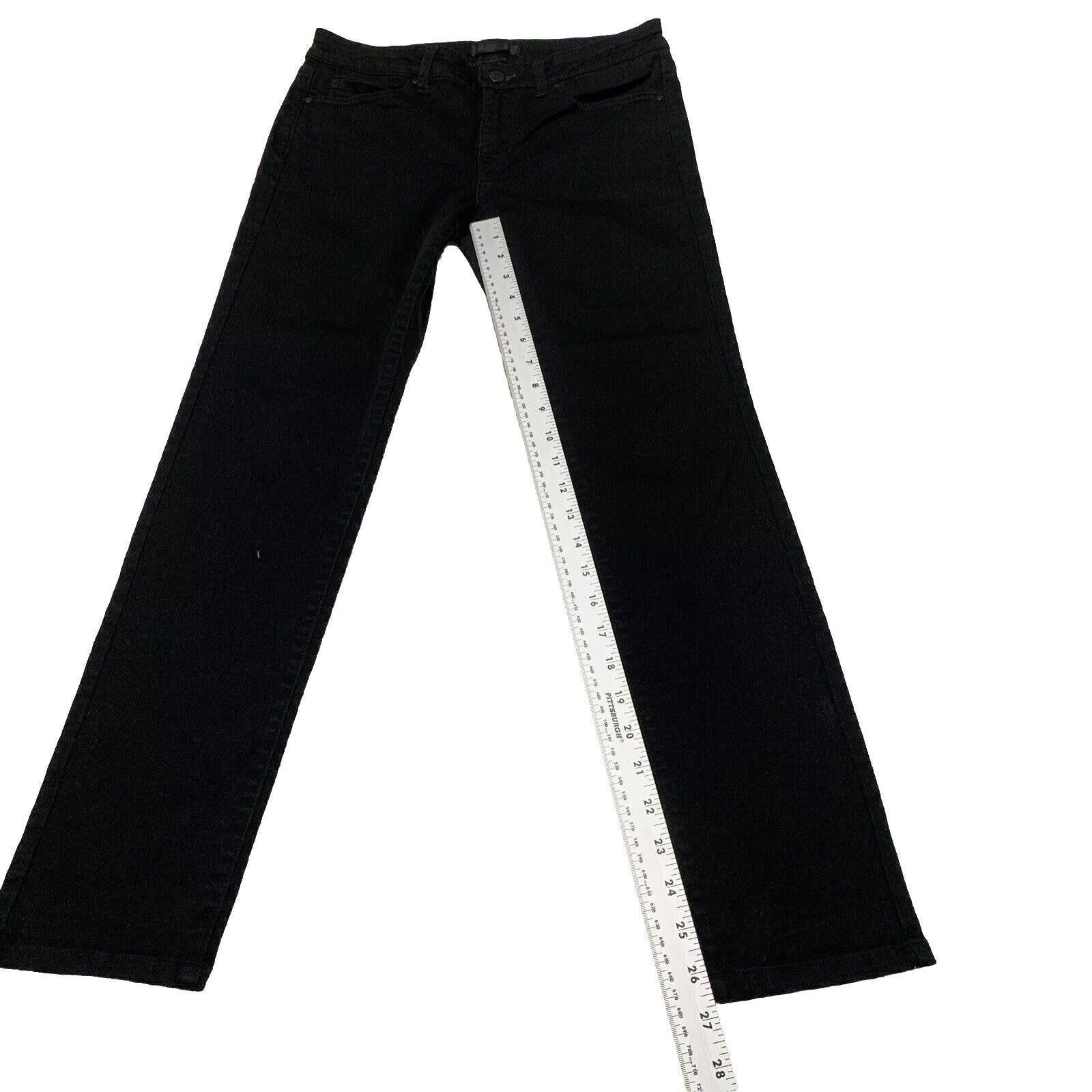 Uniqlo Men's Size 27x 26.75 Black Skinny Jeans Mid Rise Denim Cotton Blend