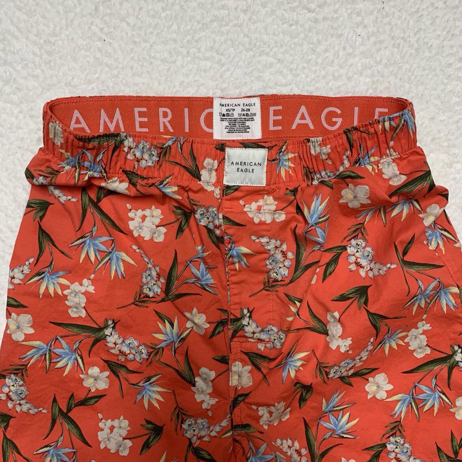 American Eagle Boxer Shorts Floral Print Stretch SIZE XS 26-28