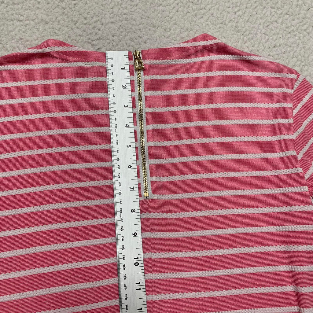 Sail to Sable Juniors Size X-Small Pink White Striped Long Sleeve Summer Dress