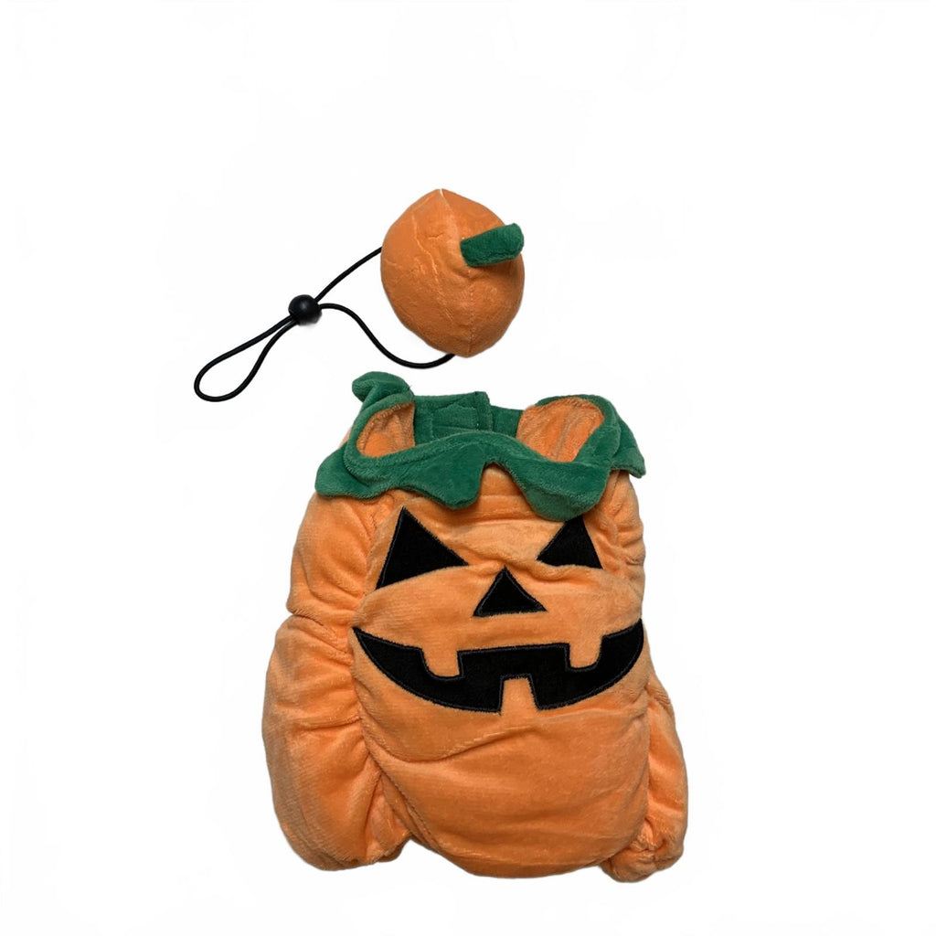 Pet Pumpkin XSmall Orange Halloween Plush Costume Hat Accessory