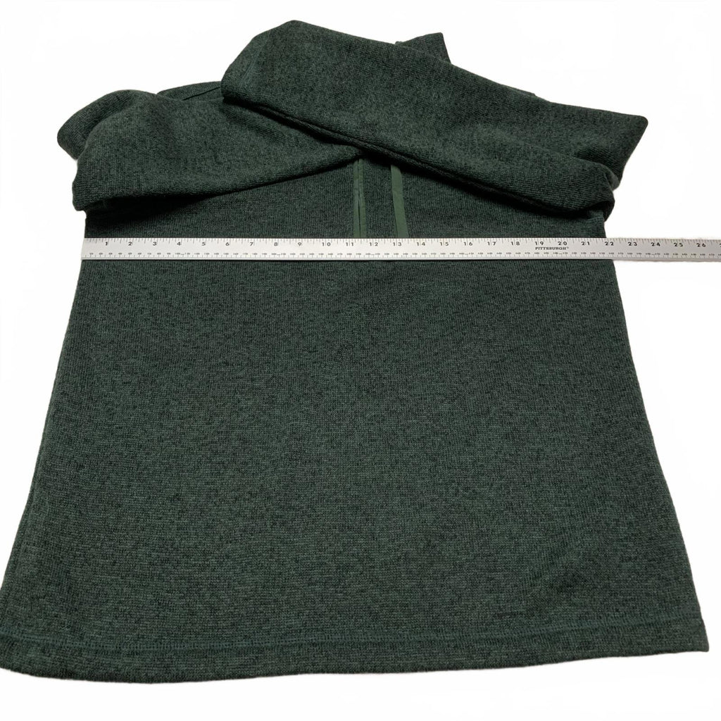 Eddie Bauer Men's Medium Dark Green Quarter Zip Fleece Pullover