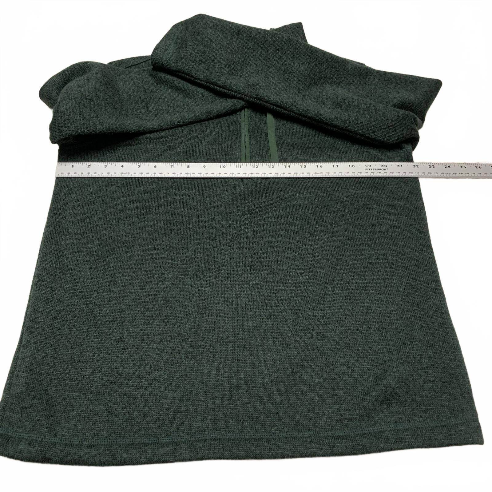 Eddie Bauer Men's Medium Dark Green Quarter Zip Fleece Pullover