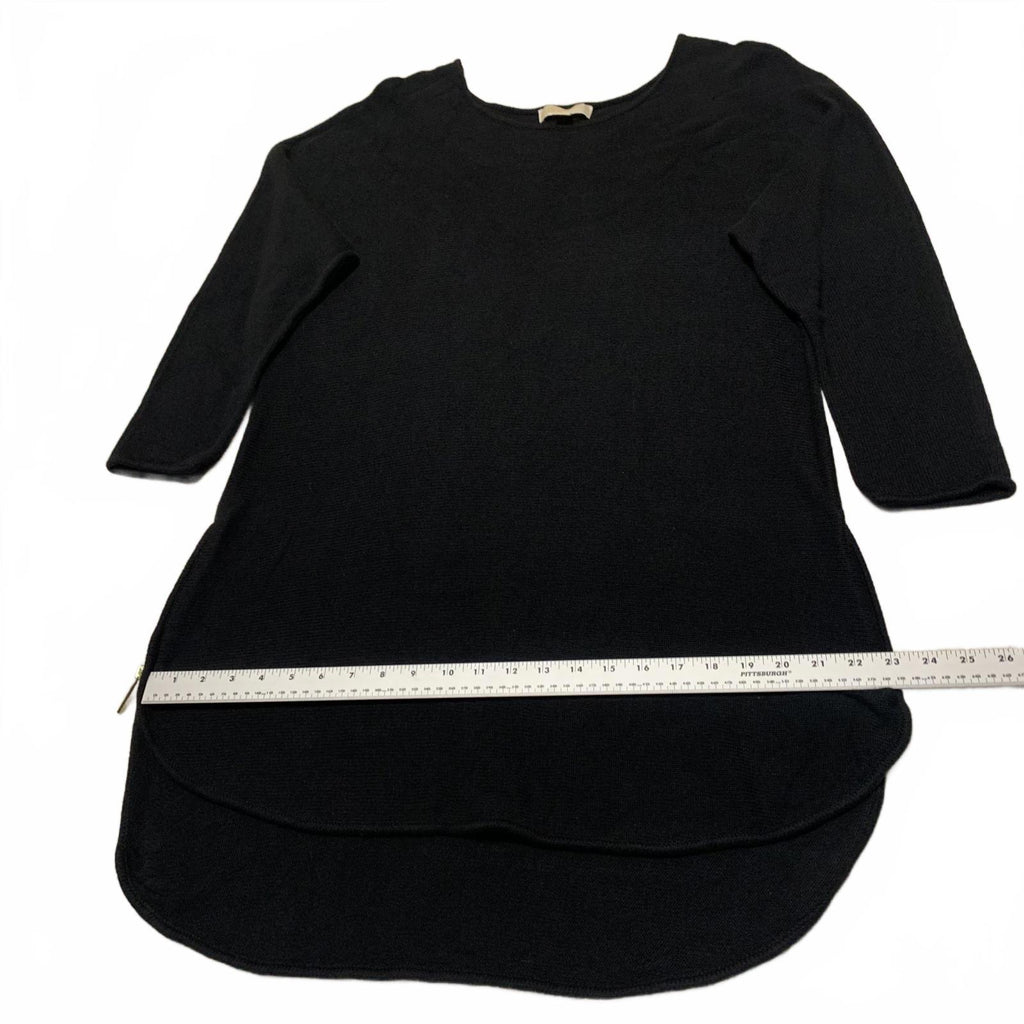 Michael Kors Women's Black Plus Size 1X  Knit Top Tunic Sweater High Low Hem