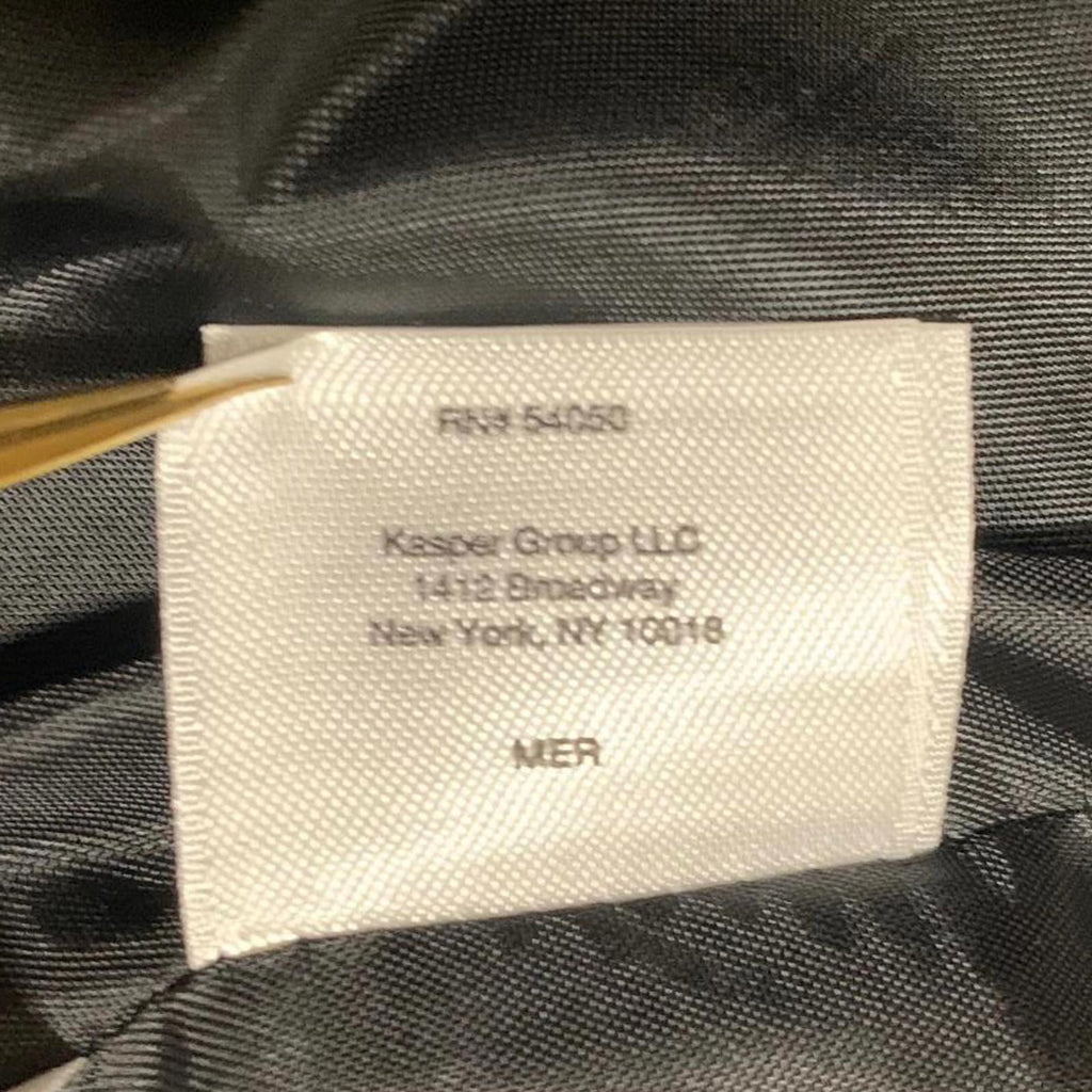 Kasper Women's Black Open Front Blazer Jacket Size 12 Lined Career Work Office