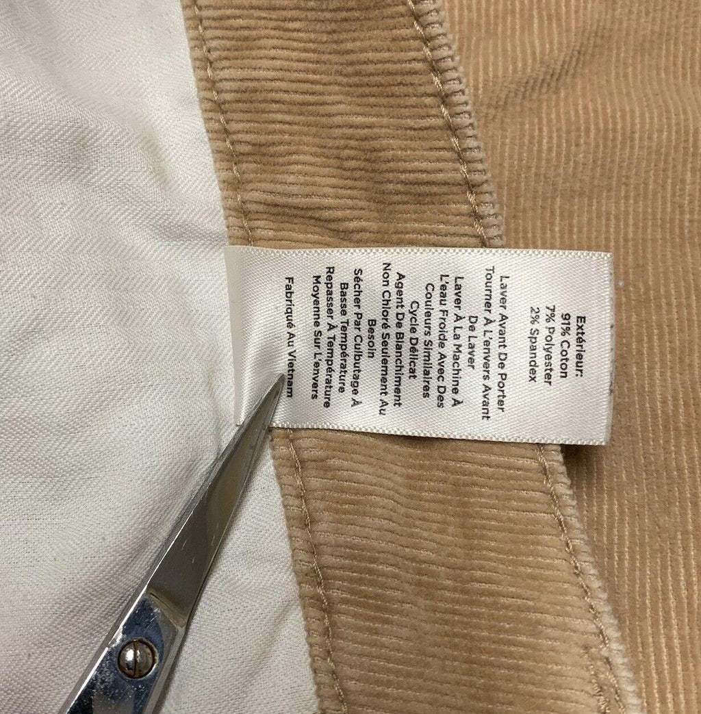 Talbots Women's Tan Corduroy  Sz 14 Curvy Jegging Pants