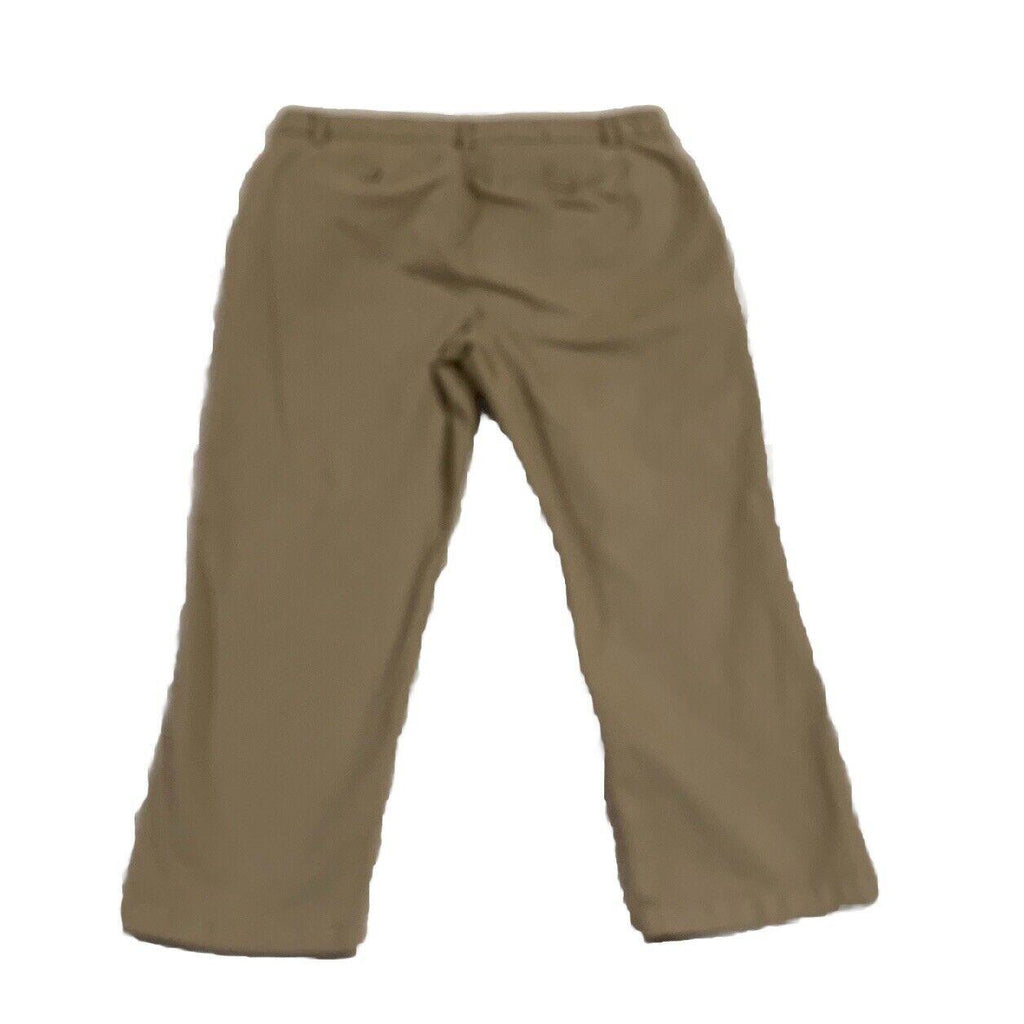 Eddie Bauer Pants Women's Size 12 Khaki Curvy  Crop Chino Straight W33.5x23.5L