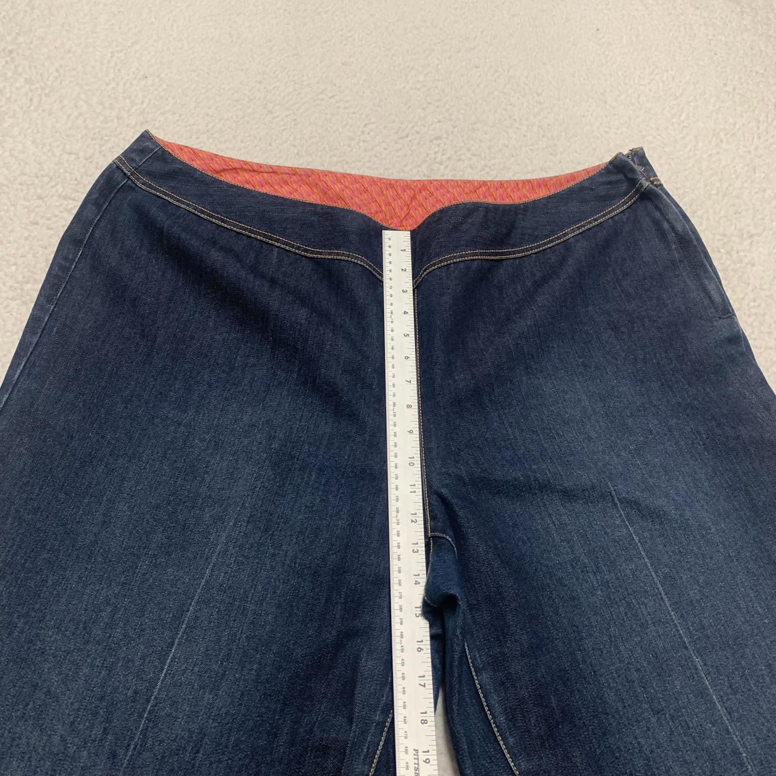 Sigrid Olsen Women's Sz 20 W Denim Jeans  Wide-Leg 44 x 30