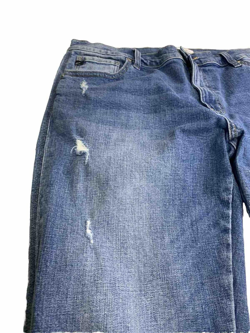 Kancan Jeans Women's Size 13 30 Blue Distressed Straight Leg