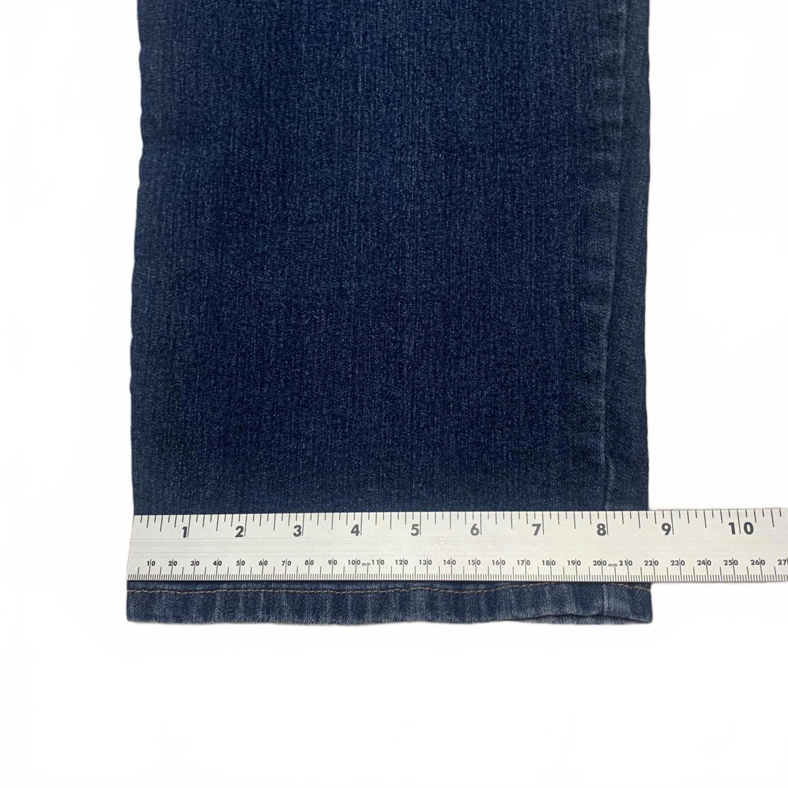 Gloria Vanderbilt Women's Sz 22 Wide Dark Blue Wide-Leg Jeans 43 x 29 Actual