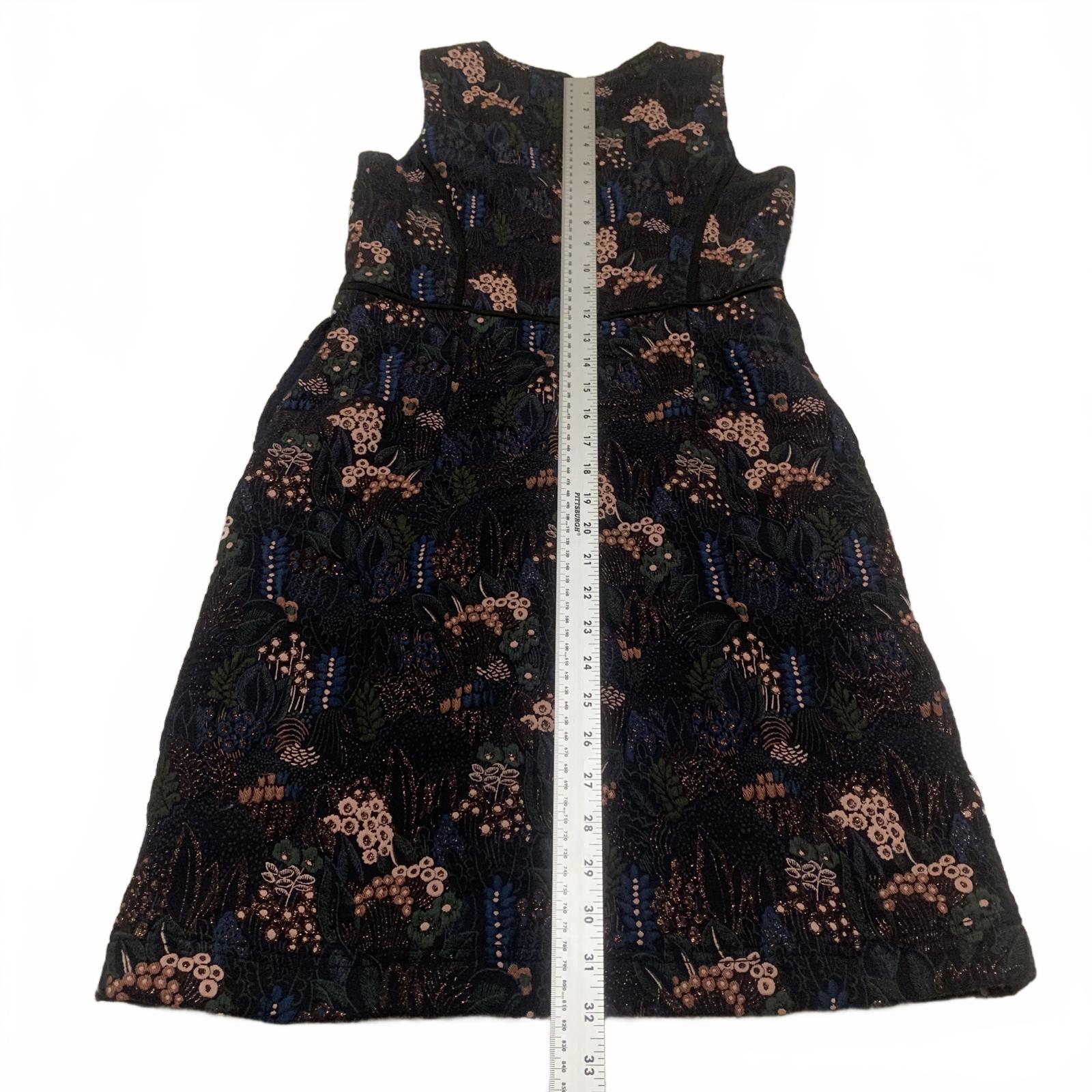 Ann Taylor Petite Women's Size 0P Black Floral Pattern Sleeveless Mini Dress