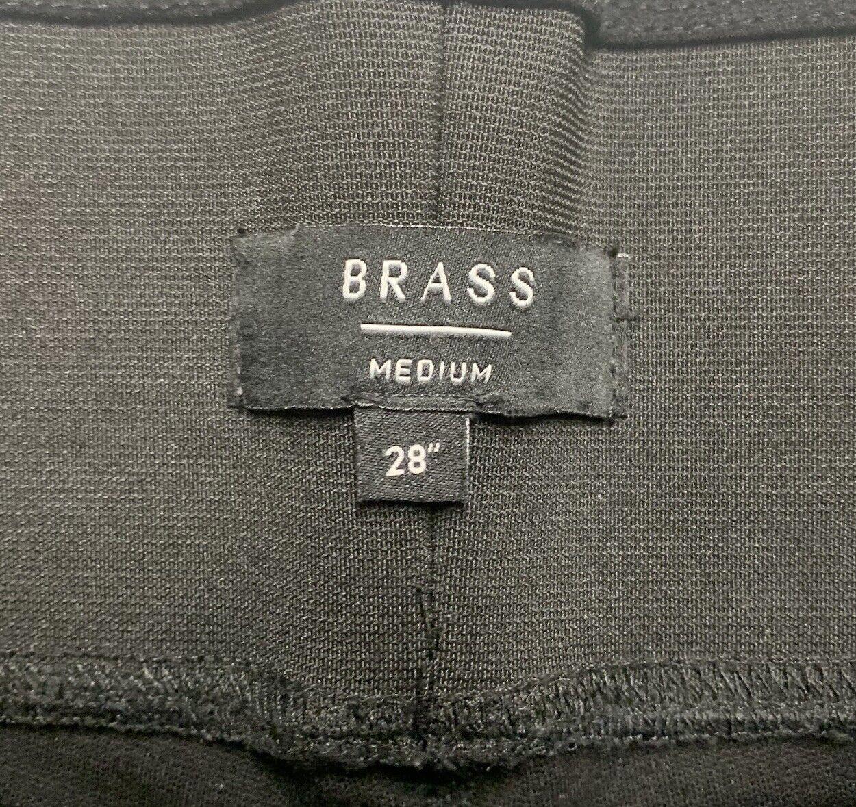Brass Women's Medium 28” Black Pull-on Elastic Waistband