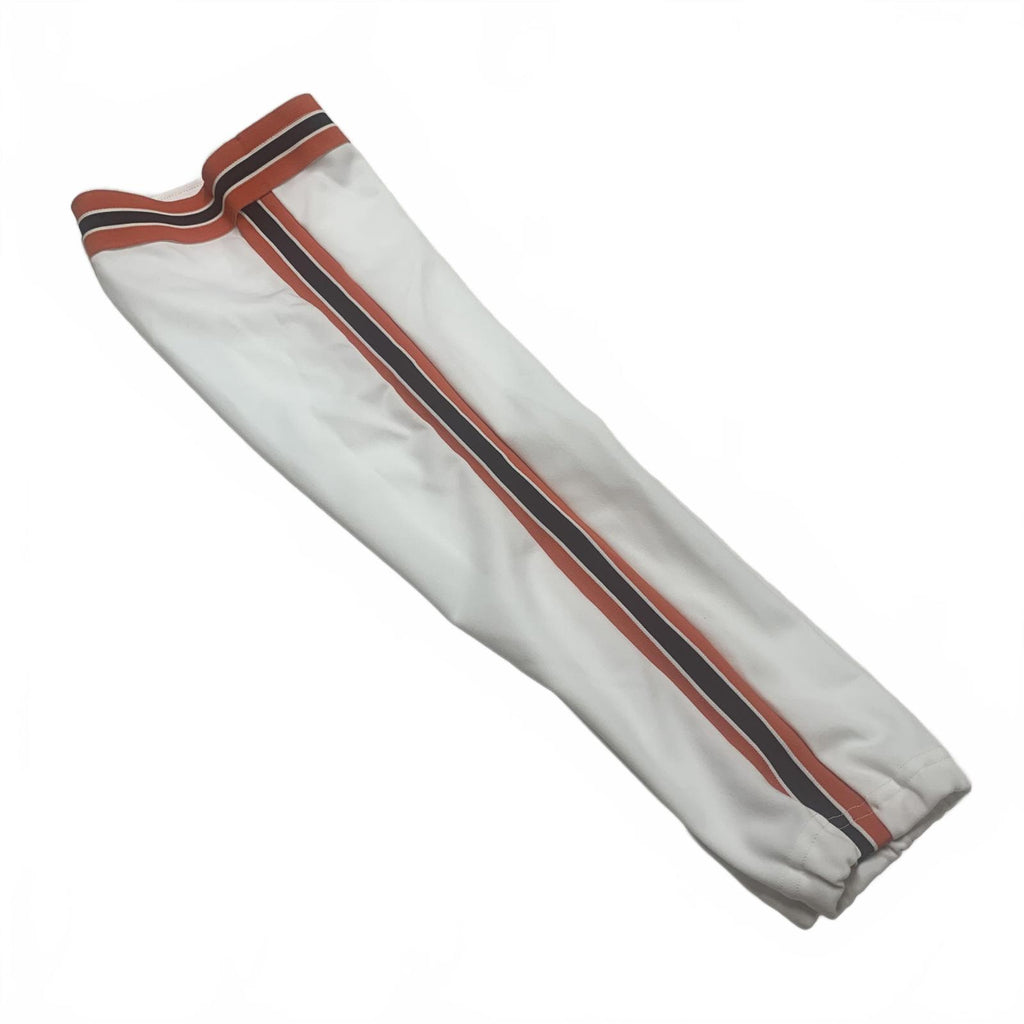 VTG 80s Rawlings Boy Sz Youth L White Track Pants Stripes Orange Black USA