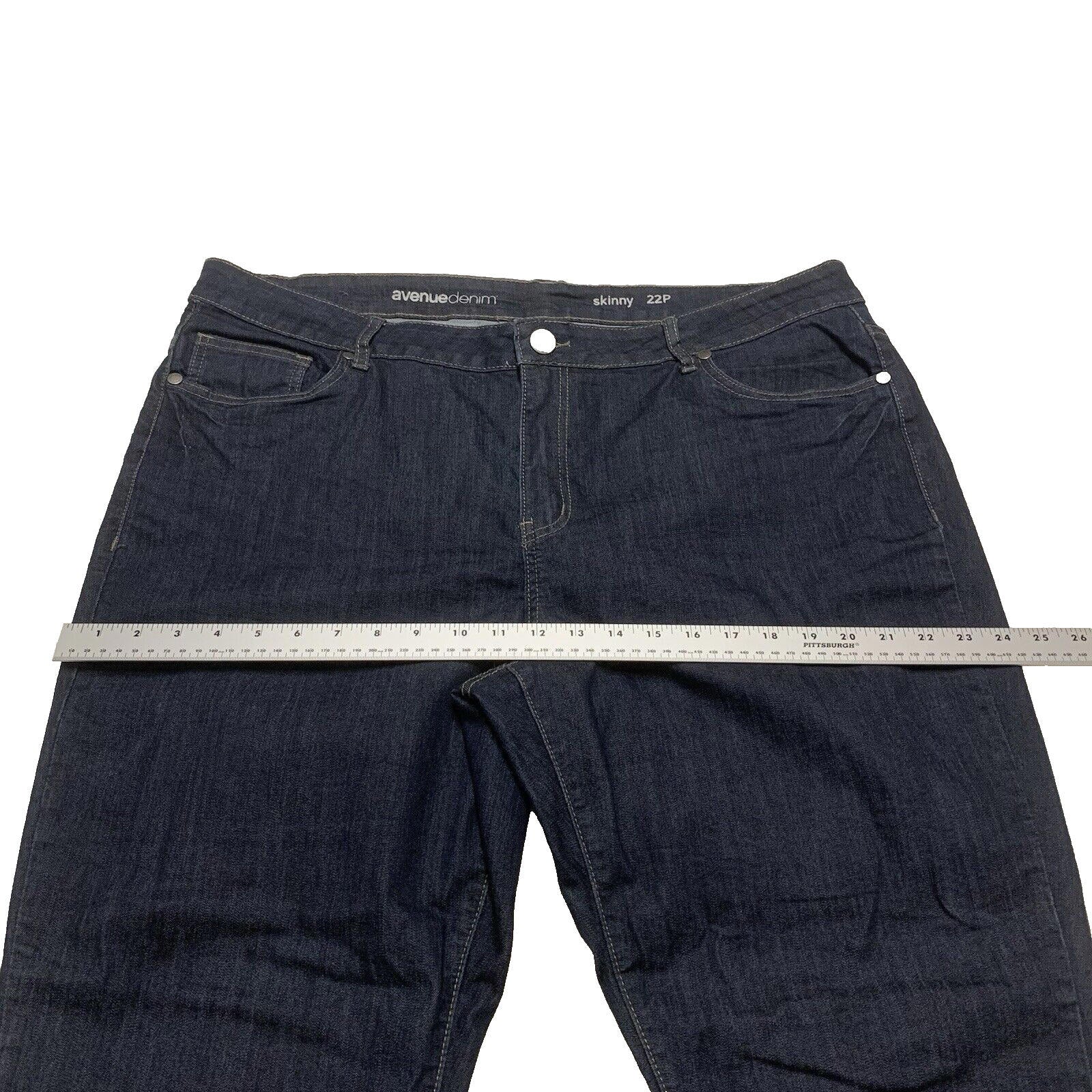 Avenue Denim Jeans Women's 22P Plus Dark Blue Stretch