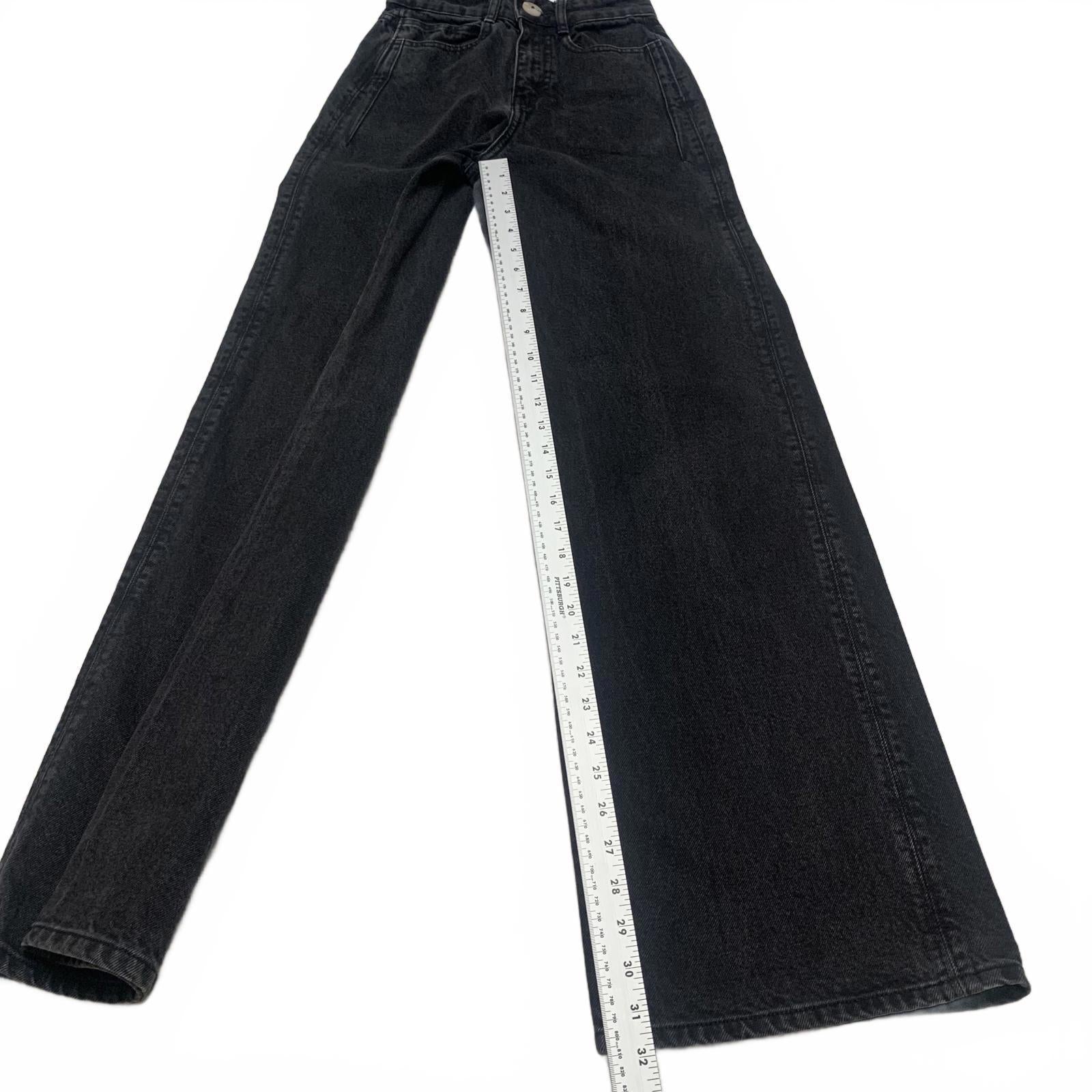 Zara Women's Size 0 Wide-Leg Black Jeans 23 x 32 Actual