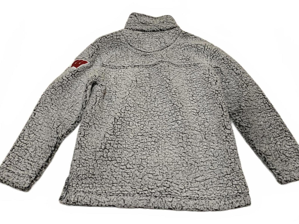 Boxercraft Men's Size M Gray Sherpa Fleece Quarter-Zip Pullover Jacket