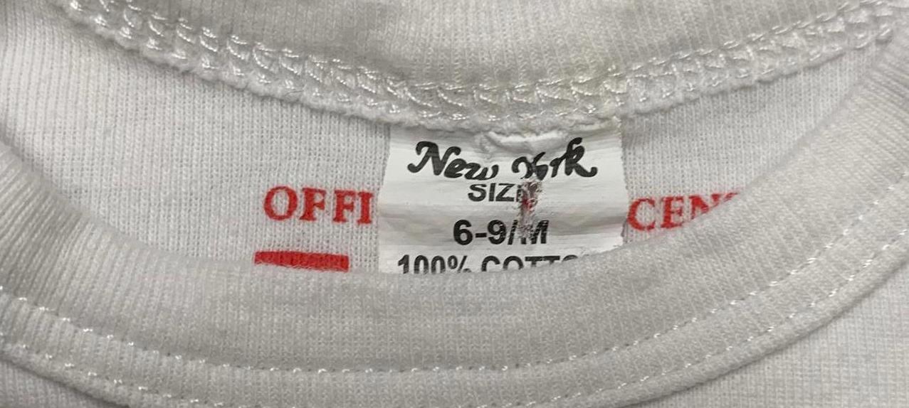 Official Licensed FDNY T- Shirt Size 6-9 Months White Red Baby
