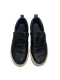 KENDALL + KYLIE Women's  7.5 Black/White Faux Leather Slip On Platform Sneakers
