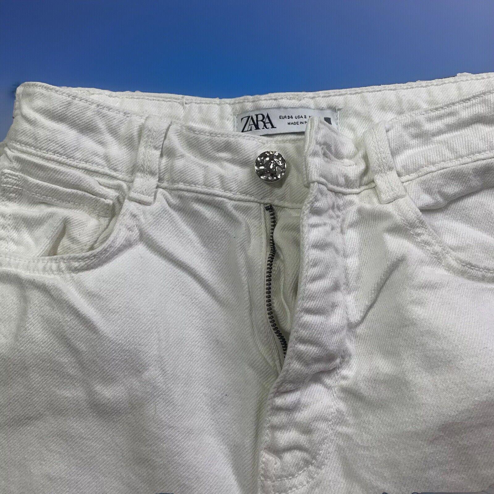 Zara Jeans Women’s  Size 2 White Wide leg RN 77302