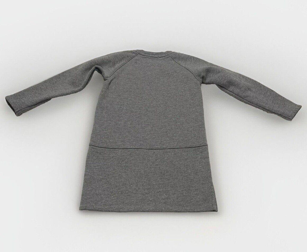 Chipie Girls Size 6 Heather Gray Fleece Sweatshirt Dress Scottish Dog Glitter