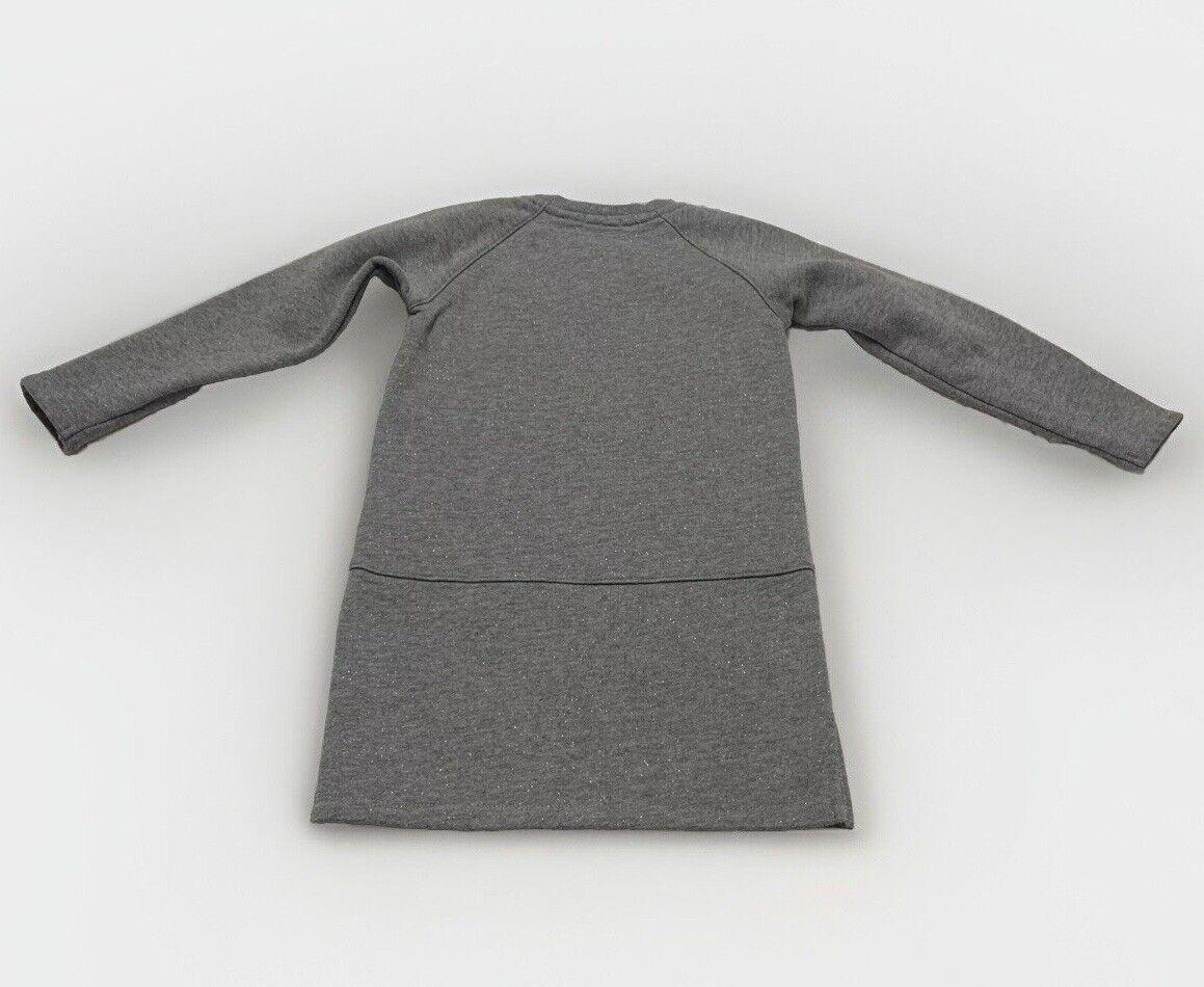 Chipie Girls Size 6 Heather Gray Fleece Sweatshirt Dress Scottish Dog Glitter