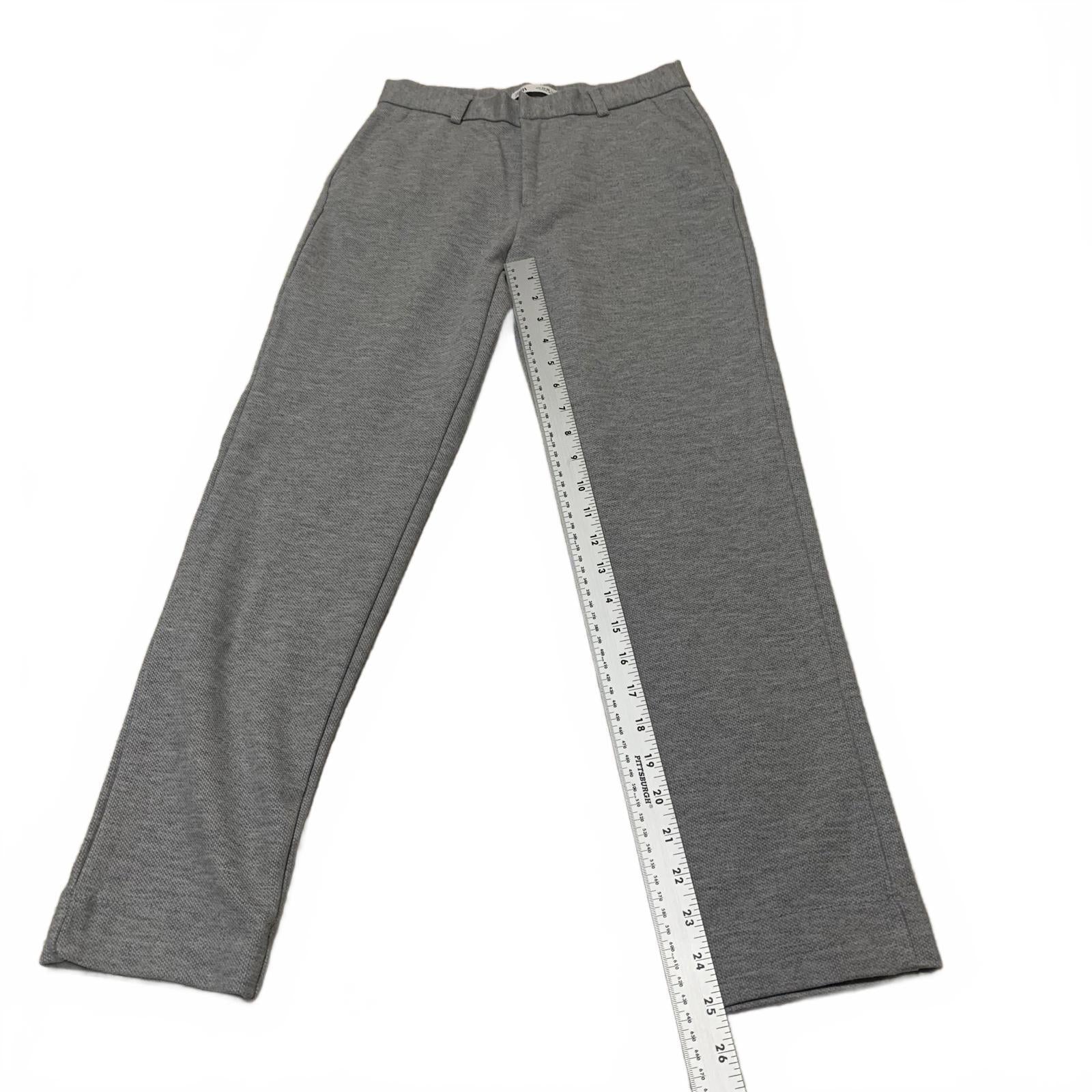 Zara Boys Size 11-12 Gray Straight-Leg Pants Turkey W24X25L