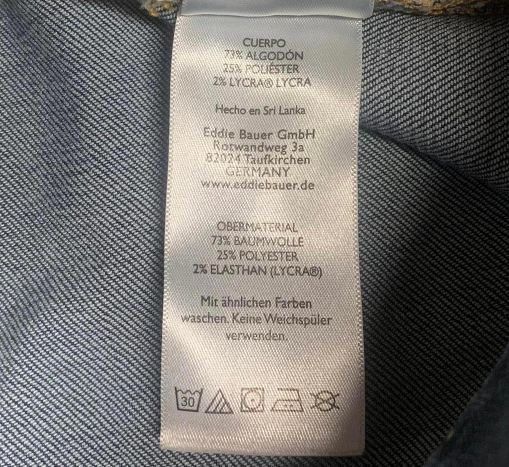 Eddie Bauer Womens Size 10 Dark Wash Blue Slim Straight Curvy Jeans W31 X 29.5L