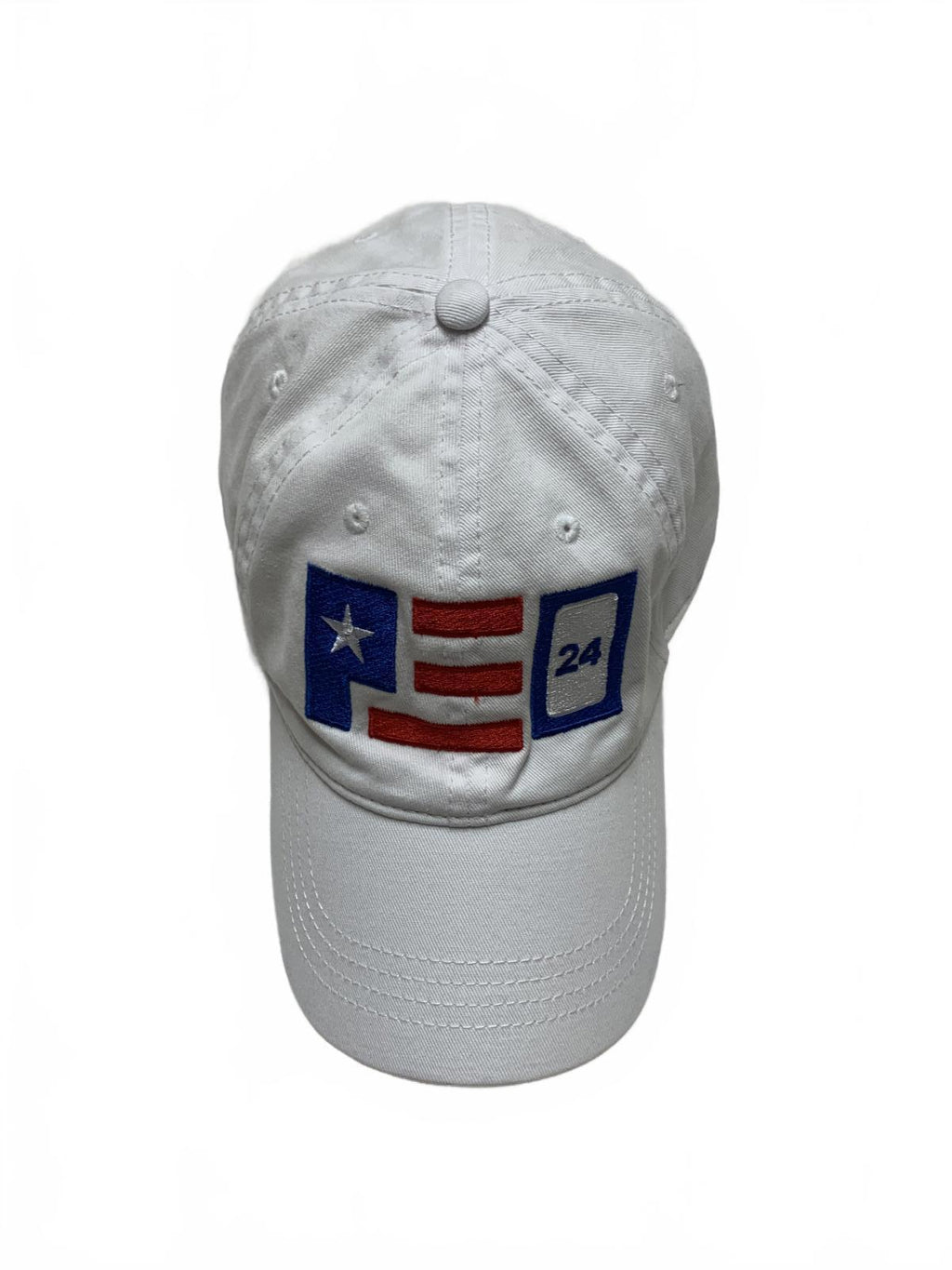 CAP AMERICA Unisex Puerto Rico Flag White PEO 24 Flag Baseball Hat