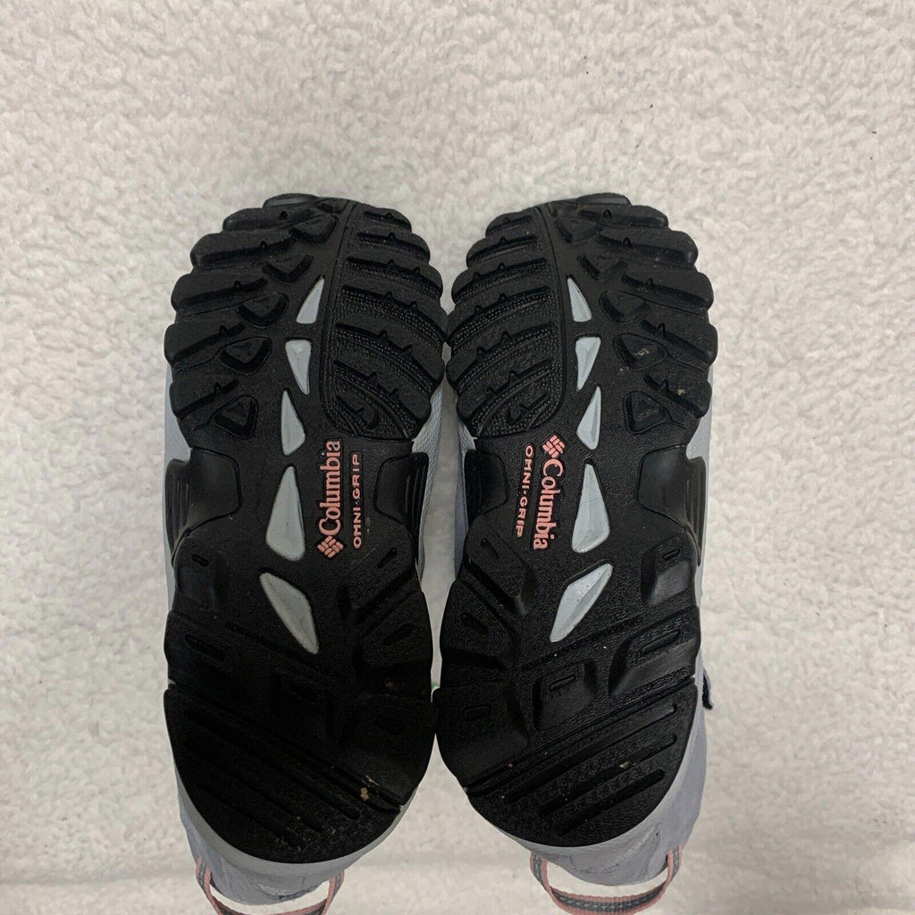 Columbia Youth Snow Boots Size 5 Waterproof Winter  Omni-Grip  Gray Pink