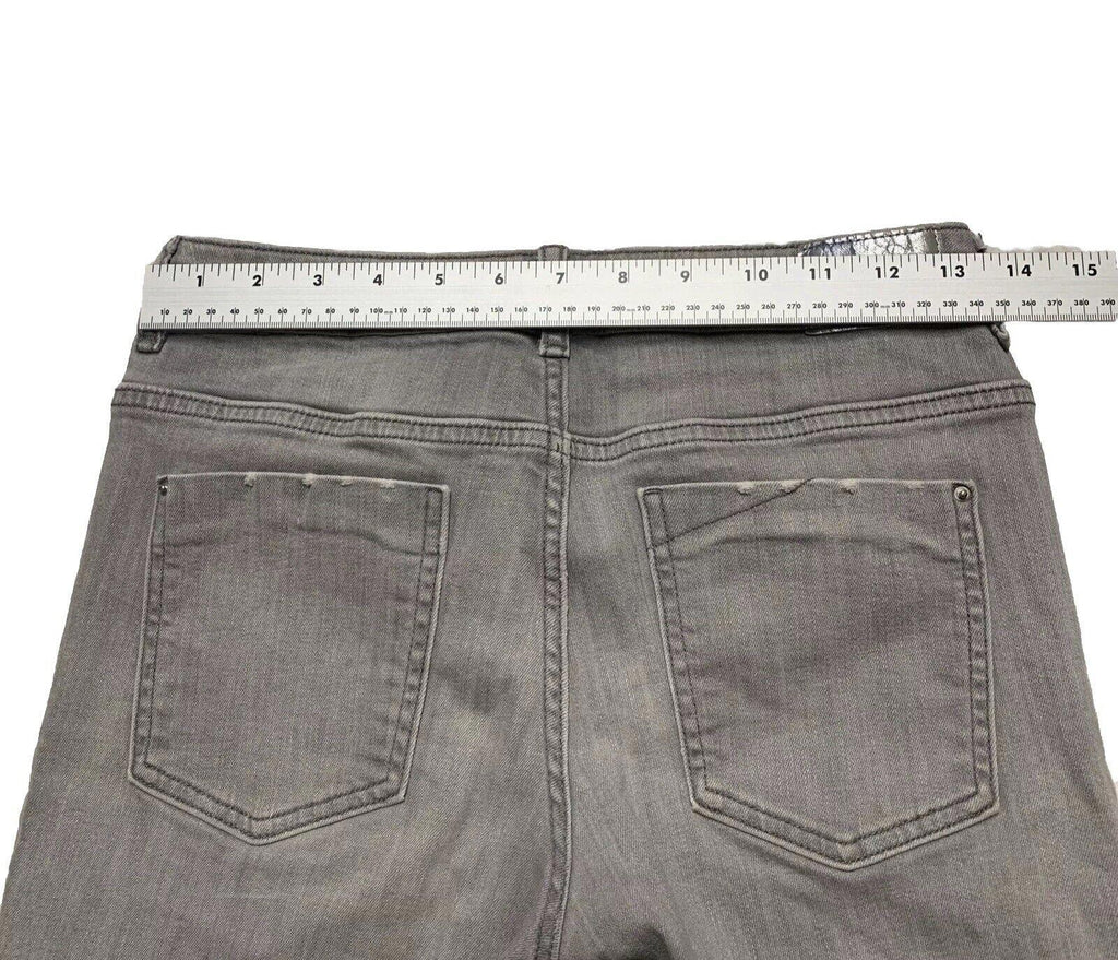 Zara Women's Size 6 Gray Light Wash Skinny Distressed Jeans