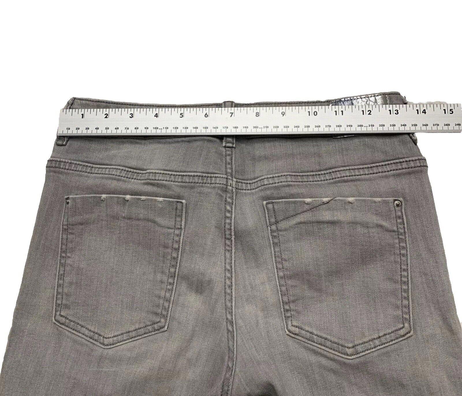 Zara Women's Size 6 Gray Light Wash Skinny Distressed Jeans